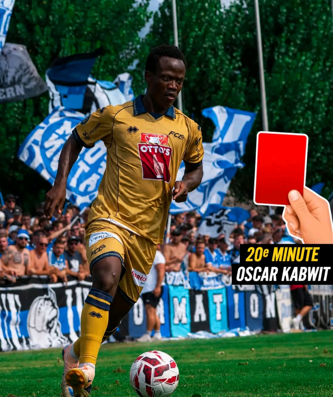 Football | SUISSE : Oscar Kabwit expulsé après 20 minutes de jeu !